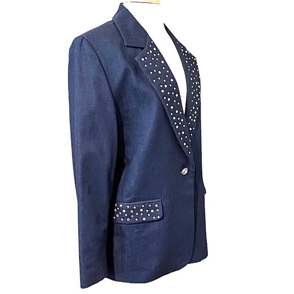 Denim and Rhinestone Tailored by Harlan Blazer - Picture 3 of 12